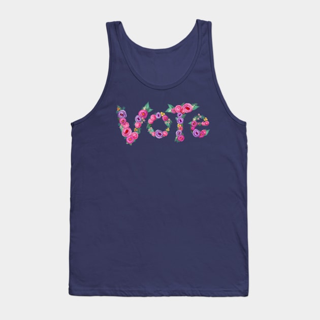 Vote (Music Festival Flower Crowns) Tank Top by Star Sandwich